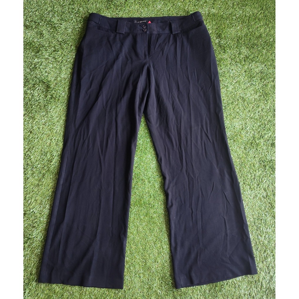 Lane Bryant Black Dress Pants 3 Tall US 18 Wide Leg Right Fit Slacks